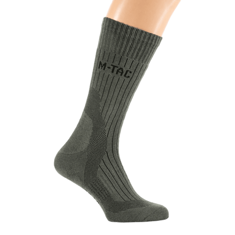 M-Tac Sokker Mid Calf Mk.4 miehille, mukavuutta ja suojaa vaellukseen, lämpövyöhykkeillä ja pehmustetuilla alueilla, joustava resori vakauteen