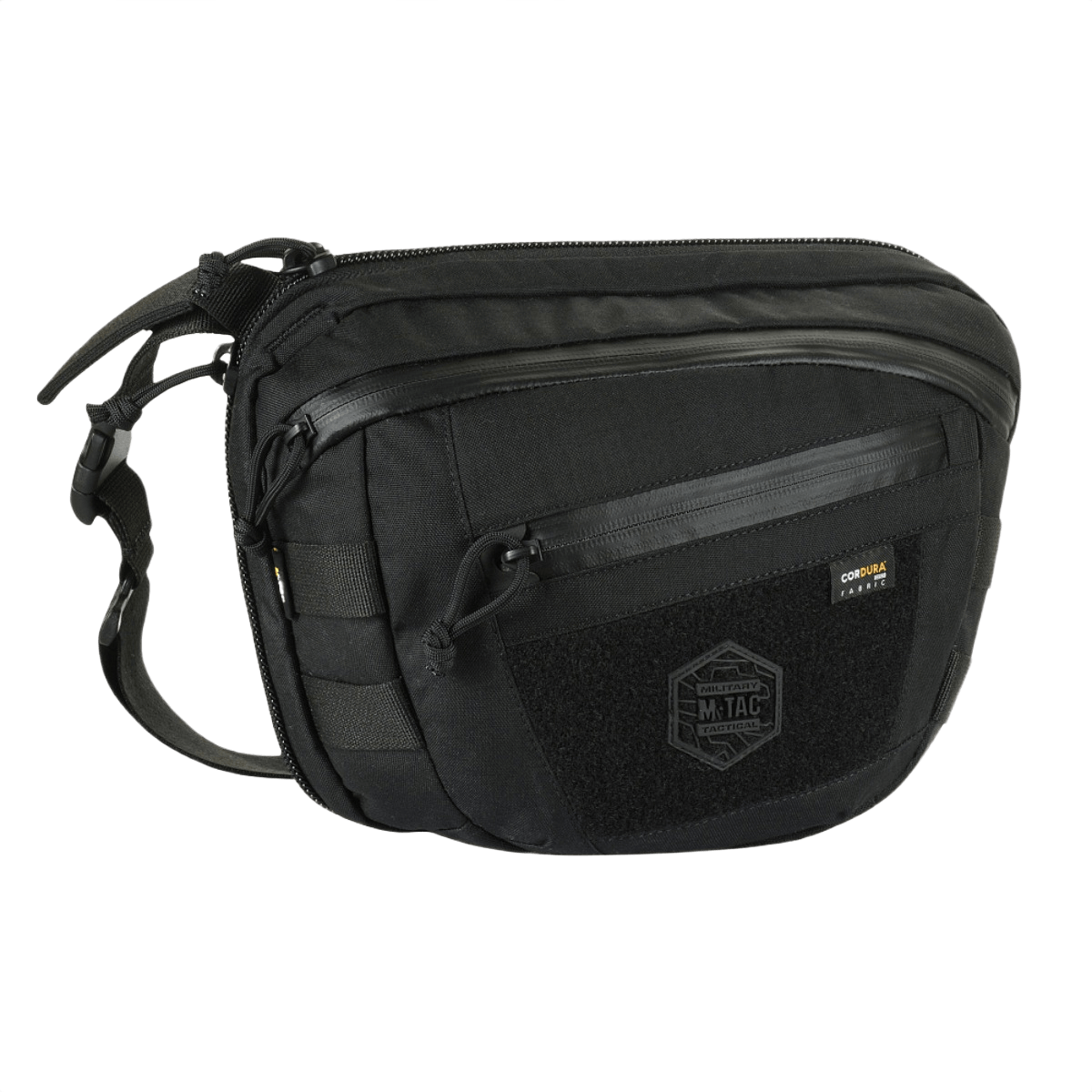 M-Tac Sphaera Hardsling Bag Large Elite med Velcro kestävästä Cordura-materiaalista, säädettävä olkahihna ja etu-Velcro-paneeli.