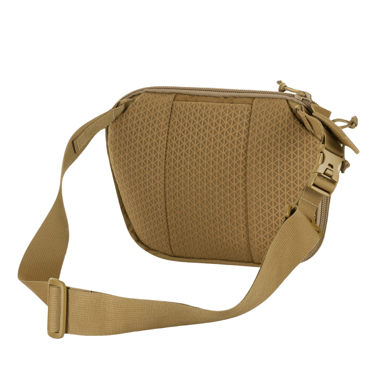 M-Tac Sphaera Hardsling Bag Large Elite med Velcro kestävästä Cordura-materiaalista, säädettävä olkahihna, nähtynä takaa.