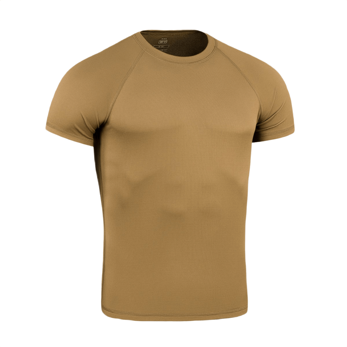 M-Tac T-Shirt Raglan Sweat-Wicking Tactical Summer, beige, suunniteltu mukavuuteen ja liikkumisvapauteen kuumassa säässä, sopii taktiseen käyttöön.