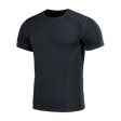 M-Tac Sweat-Wicking T-Shirt Athletic musta, lyhythihainen termomalli anatomisella 3D-istuvuudella, 100% polyesteri.