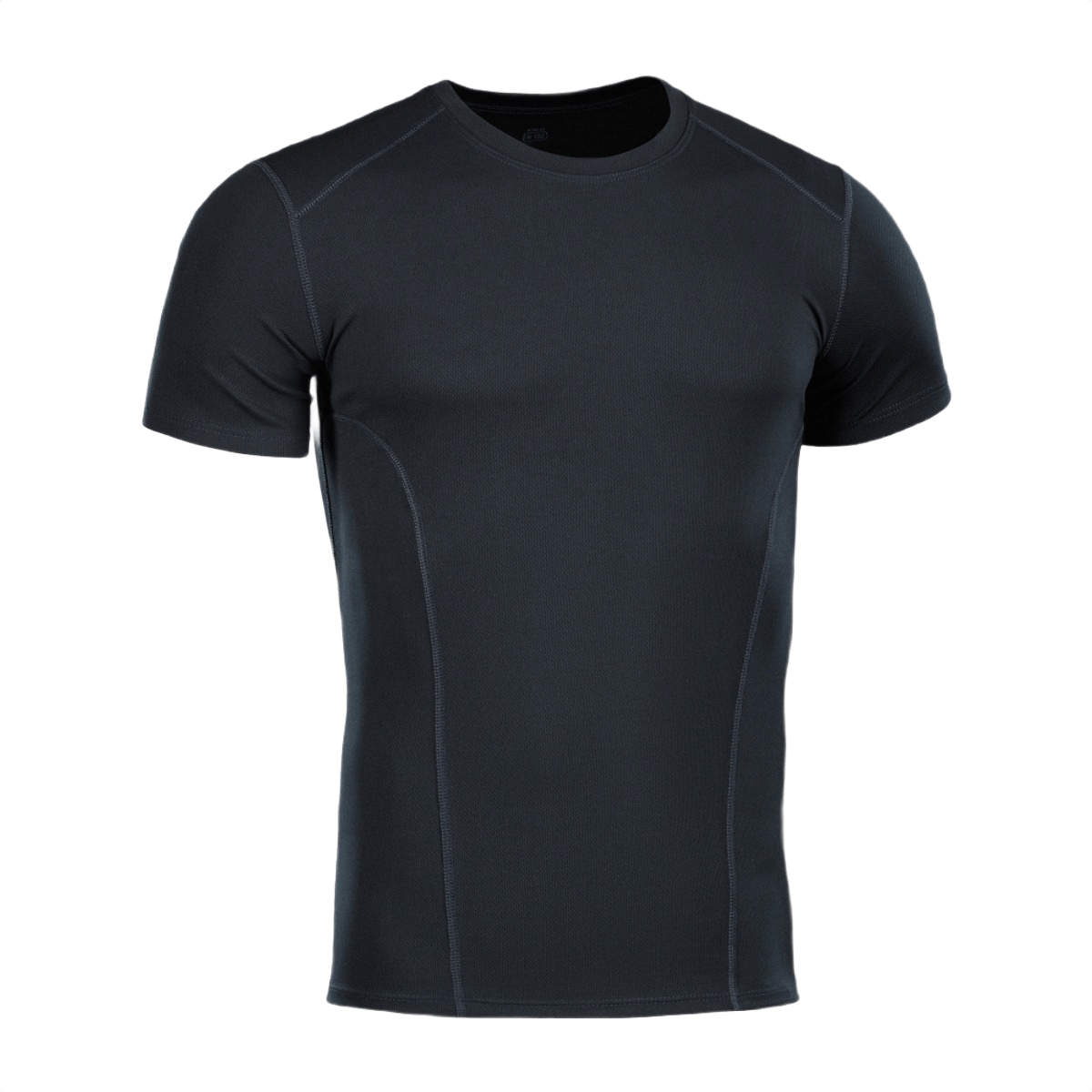 M-Tac Sweat-Wicking T-Shirt Athletic musta urheiluun, nopeasti kuivuva ja anatominen istuvuus, kosteutta siirtävä polyesterinen lyhythihainen paita.