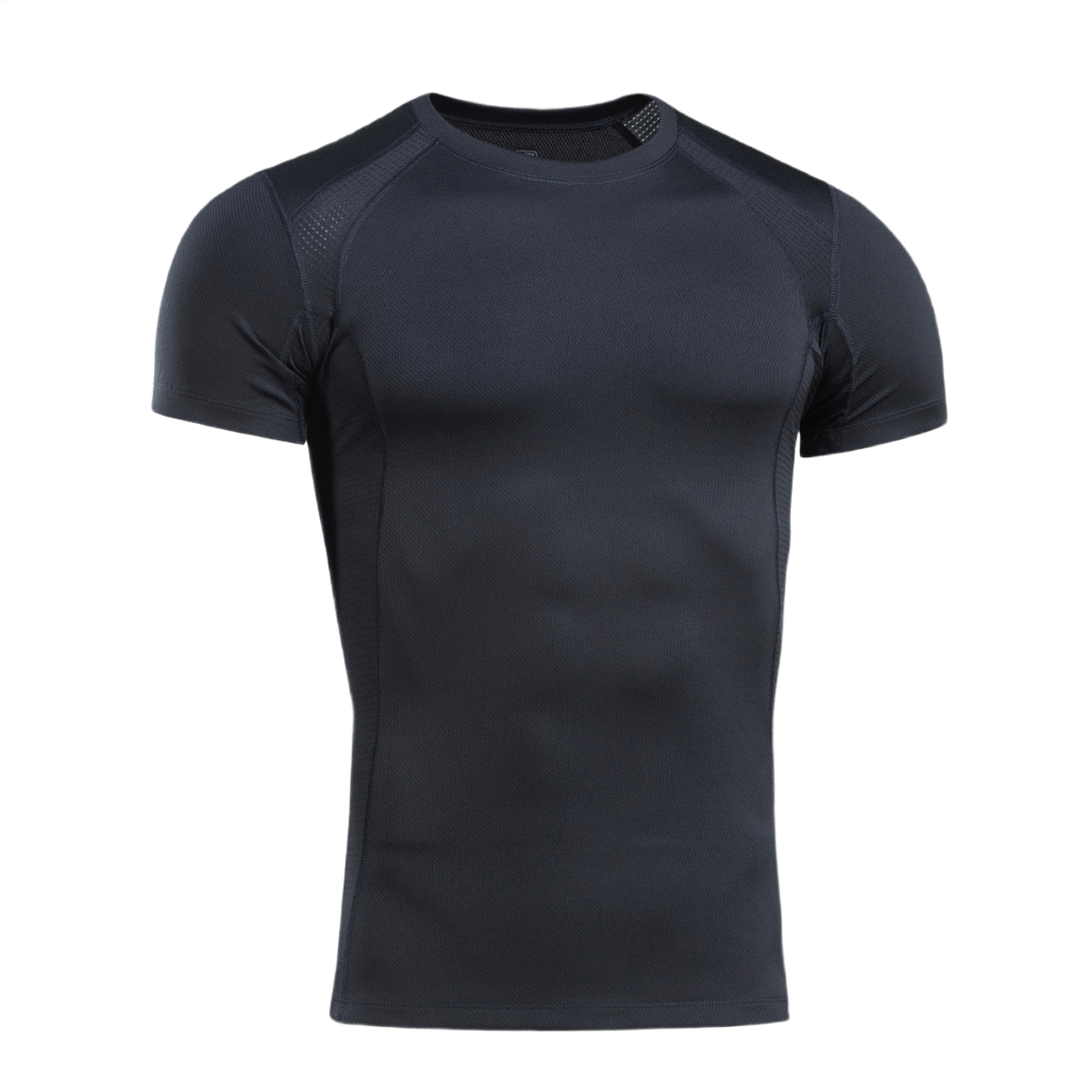 M-Tac T-Shirt Sweat-Wicking Athletic Gen.II mustana, suunniteltu harjoitteluun ja arkeen, valmistettu 100% kosteutta siirtävästä polyesteristä.