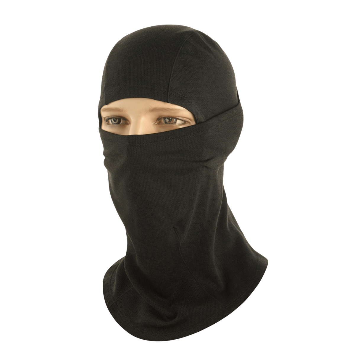M-Tac Sweater-Ninja-Balaclava Premium, musta, suojaa kuumuudelta ja kosteudelta, valmistettu Polartec Power Dry -materiaalista, tarkoitettu kypärän alle