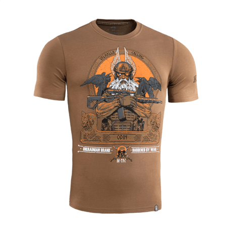M-Tac T-Shirt Odin Odin‑painatuksella, korpit Hugin ja Munin ja teksti 'Valhalla Calling'. Moderni pohjoismainen mytologia -muotoilu.