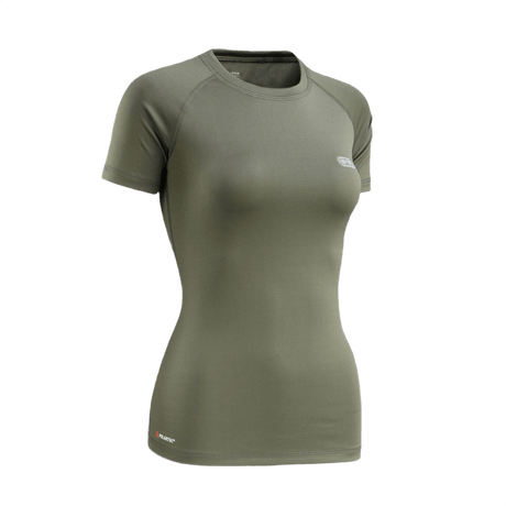 M-Tac T-shirt Ultra Light Polartec Lady oliivinvihreä, hengittävä ja nopeasti kuivuva Power Dry®-materiaali, sopii treeniin ja vapaa-aikaan.