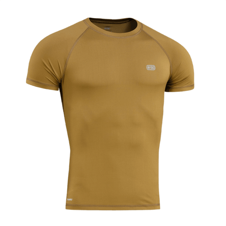 M-Tac T-paita Ultra Light Polartec keltainen, sopiva harjoitteluun ja ulkoiluun, valmistettu hikiä siirtävästä Power Dry® -materiaalista.