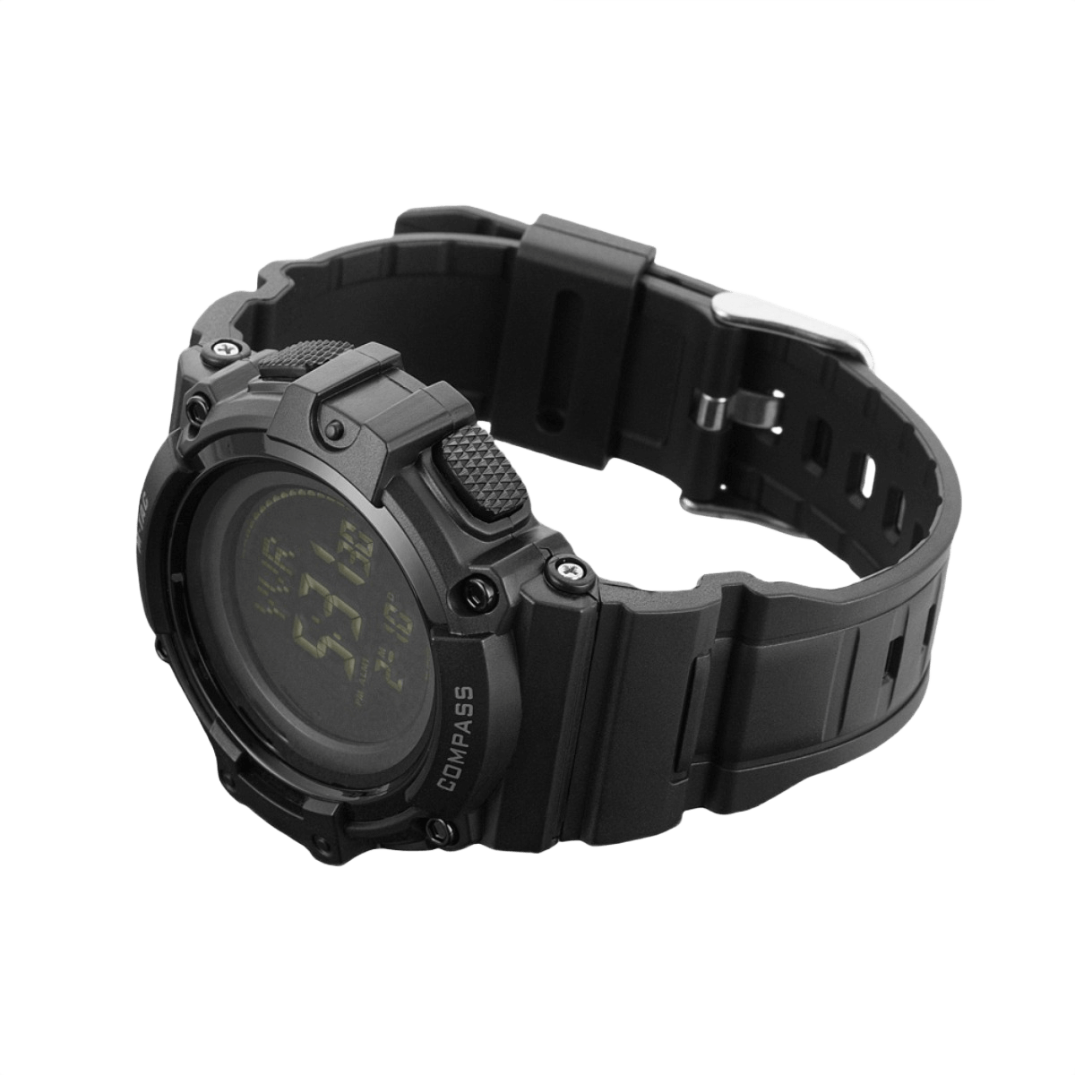 M-Tac Tactical Ur med Kompas 2233 mustassa, kestävässä muotoilussa, kompassi ja LED-taustavalo.