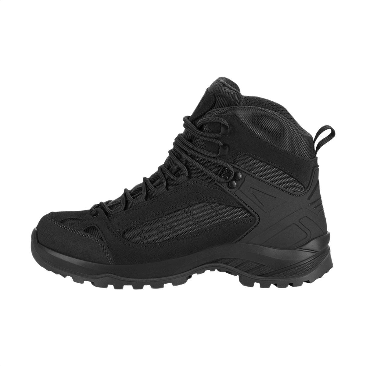 M-Tac Taktiske Demi-Season Støvler Pro Line mustana, suede- ja Cordura-päällisillä ja Vibram-pohjalla. Sopii taktiseen käyttöön ja vaellukseen. Mukavuutta ja kestävyyttä.