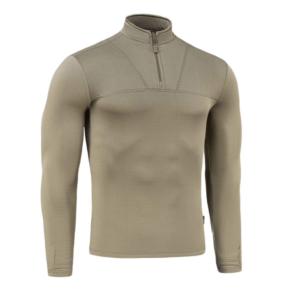 M-Tac Thermal Fleece Trøje Delta Level 2 kylmiin oloihin, valmistettu 100% polyesteristä, lämmön- ja kosteudensiirto-ominaisuuksilla.