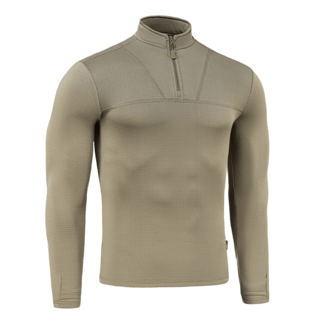 M-Tac Thermal Fleece Trøje Delta Level 2 kylmiin oloihin, valmistettu 100% polyesteristä, lämmön- ja kosteudensiirto-ominaisuuksilla.