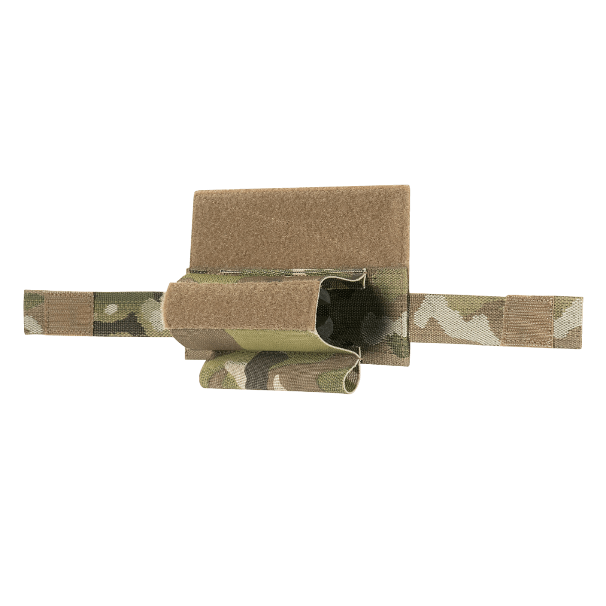 M‑Tac Tourniquet Pouch Elastic Gen.5 Cordura 500D:stä, elastisella nauhalla ja velcrolla camo-kuviossa, ihanteellinen taktiseen käyttöön.