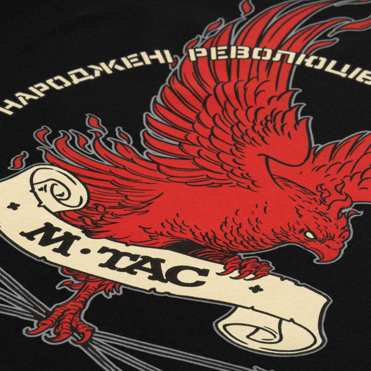 M-Tac T-Shirt Phoenix punaisella Fenixillä ja sloganilla, symboloi toivoa ja voimaa, printti pehmeässä puuvillaseoksessa.