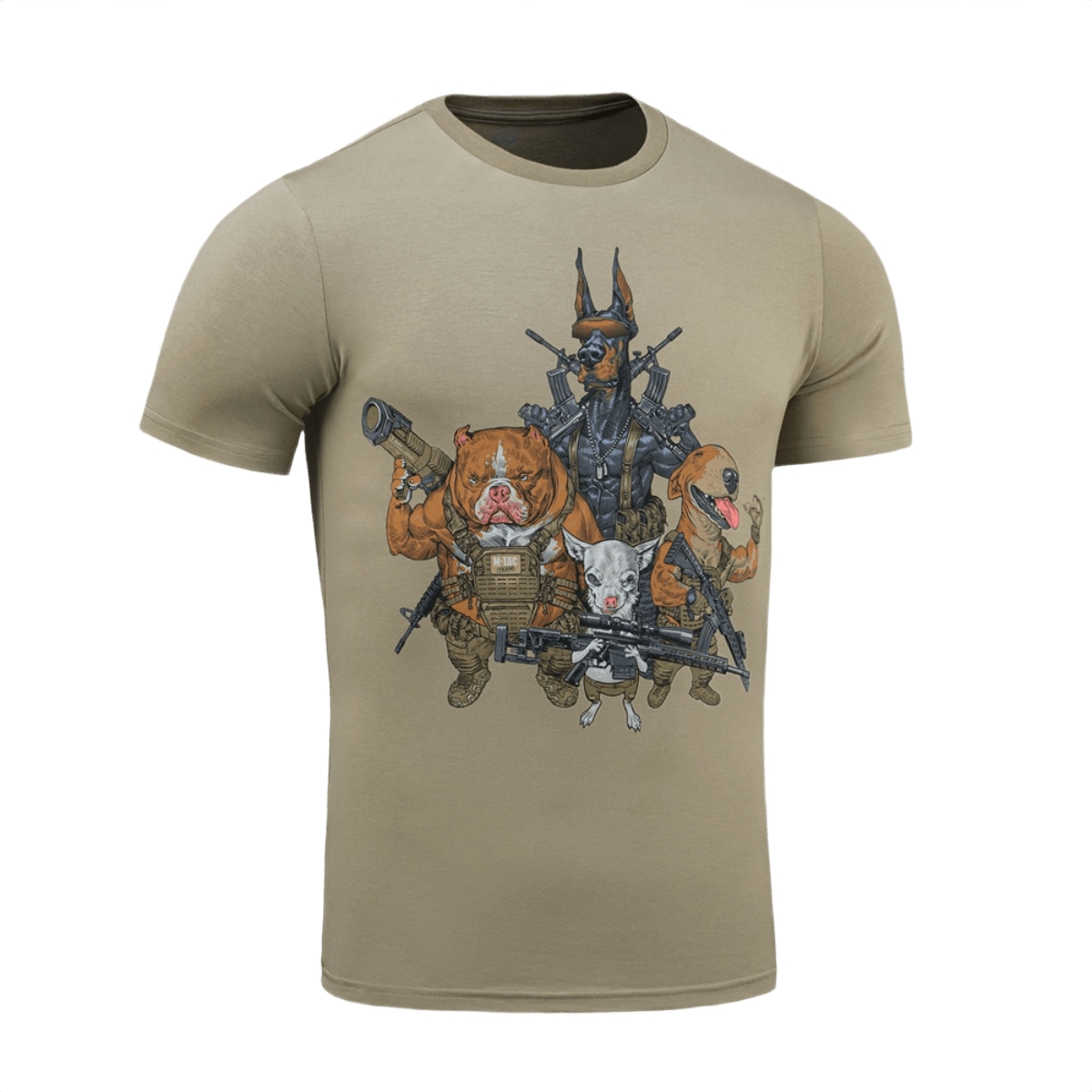 M-Tac T-Shirt Rex Team -paita, jossa printti ampumajoukkueesta symboloi tarkka-ampujien ystävyyttä, pehmeässä puuvillaseoksessa.