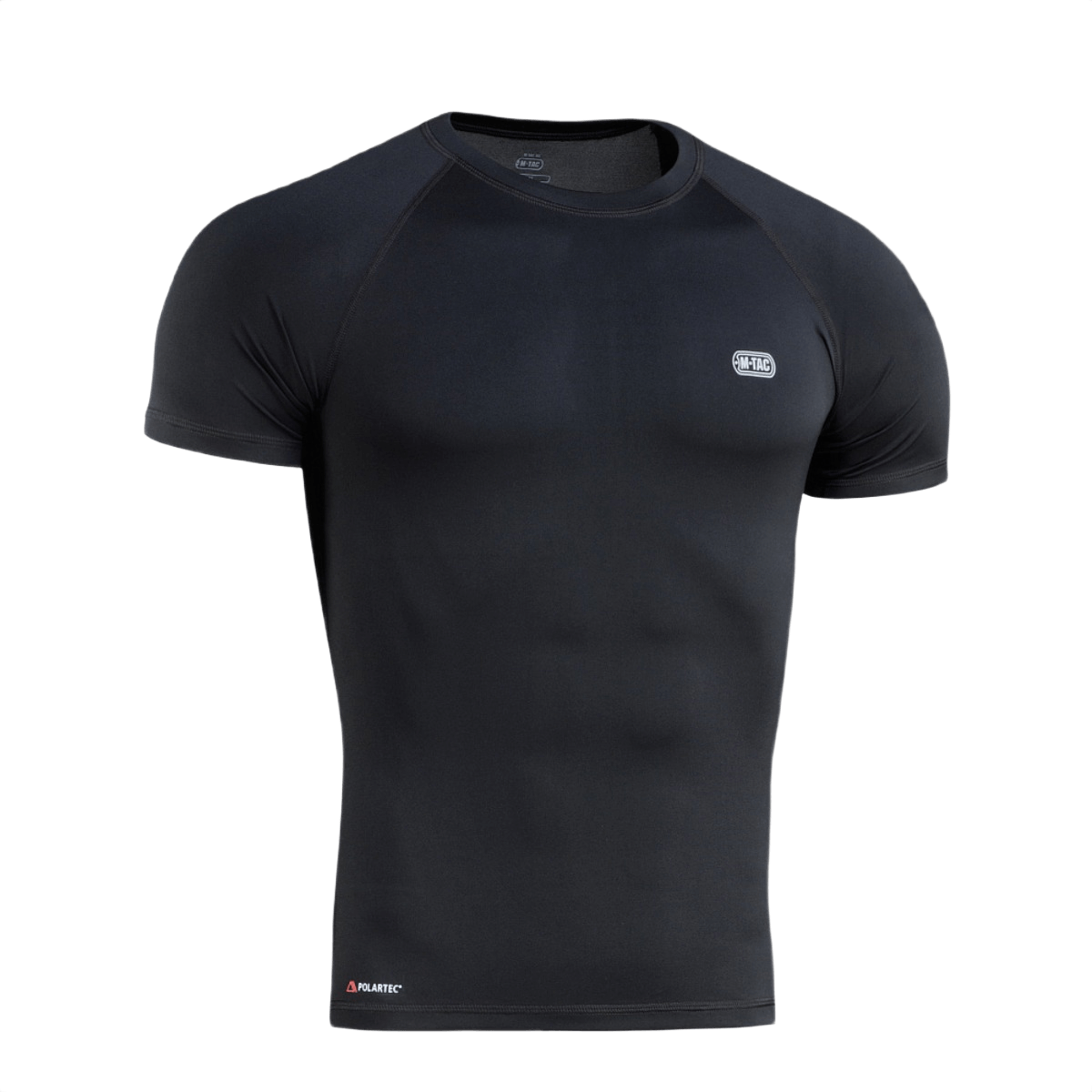 M-Tac T-paita Ultra Light Polartec musta, valmistettu Power Dry® -materiaalista, hikiä siirtävä ja nopeasti kuivuva harjoitteluun ja ulkoiluun.