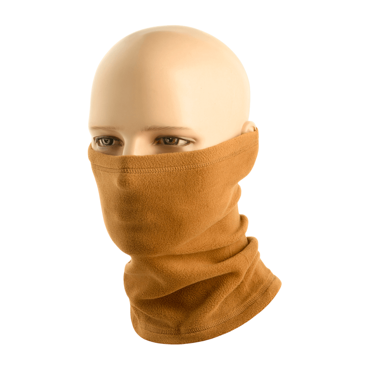 M-Tac Tube Scarf Polartec ruskeana, monitoiminen fleece-kauluri ulkokäyttöön, suojaa tuulelta ja säätä vastaan.