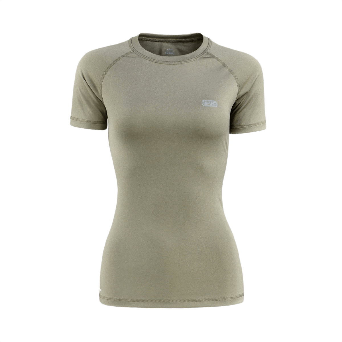 M-Tac T-shirt Ultra Light Polartec Lady beige, valmistettu kevyestä Power Dry®-materiaalista, hengittävä ja nopeasti kuivuva, heijastava logo.