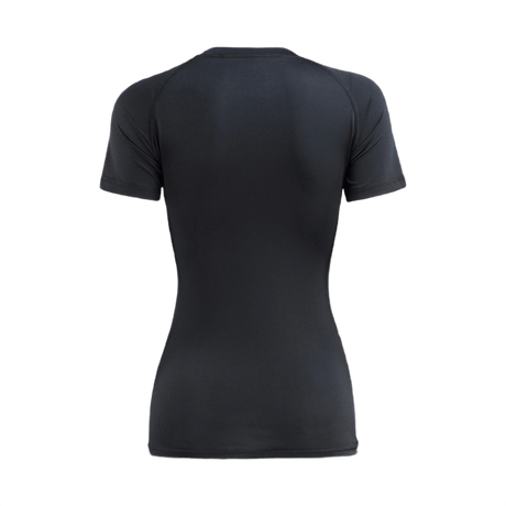 M-Tac T-shirt Ultra Light Polartec Lady musta, takaa nähtynä, valmistettu hengittävästä Power Dry®-materiaalista, sopii treeniin ja arkeen.