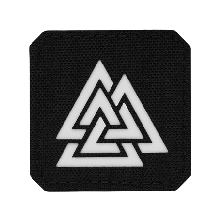 M-Tac Patch Valknut Laser Cut Odin symbol mustalla taustalla.