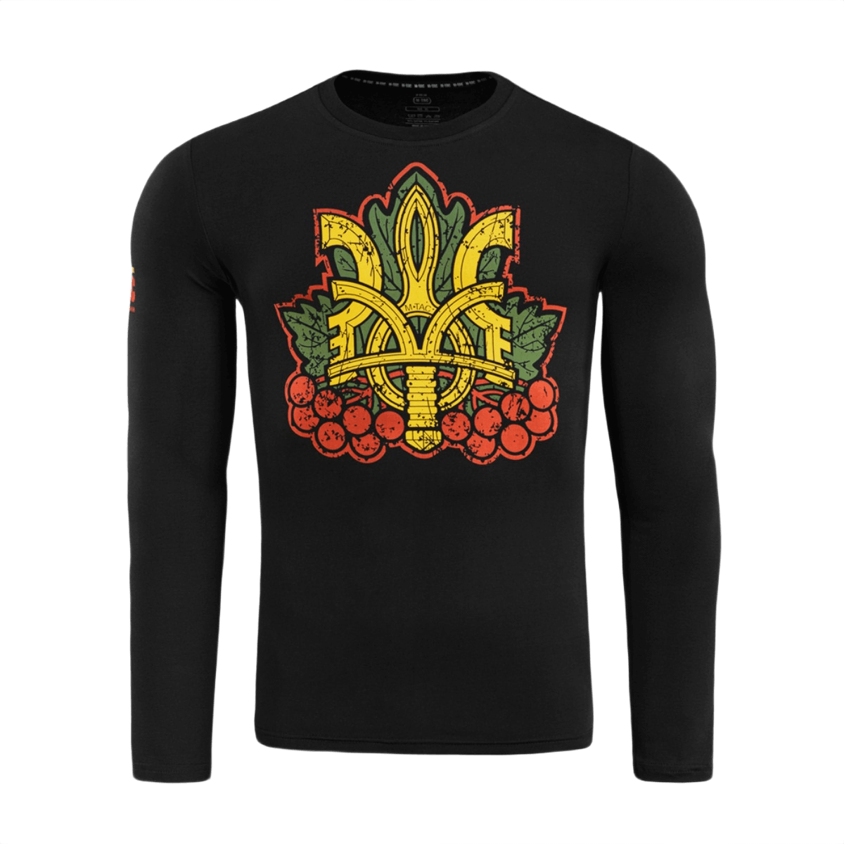 M-Tac Viburnum T-Shirt Long Sleeve tyylitellyllä Trident- ja viburnum-kuviolla. Symboloi historiaa ja yhtenäisyyttä pehmeässä, joustavassa kankaassa.
