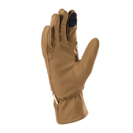 M-Tac Vinterhandsker Soft Shell ruskea, suunniteltu sääsuojaukseen, kevyet ja toiminnalliset.