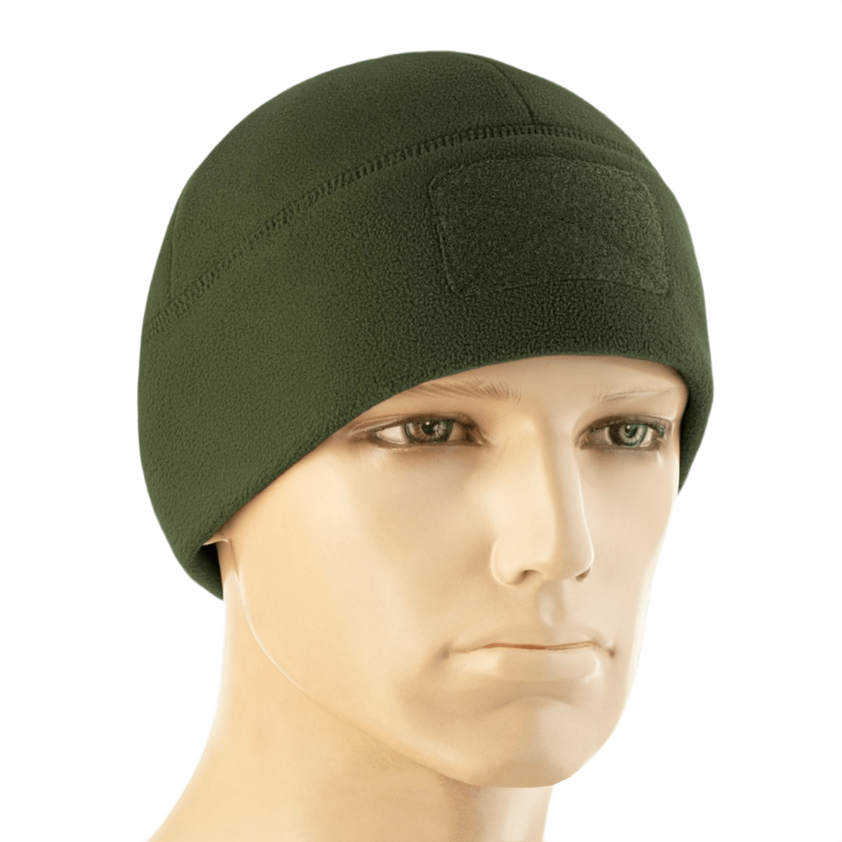 M-Tac Watch Cap Elite Fleece Beanie Hat Velcro, vihreä, ihanteellinen taktiseen käyttöön, valmistettu kestävästä fleecestä Velcro-paneelilla.
