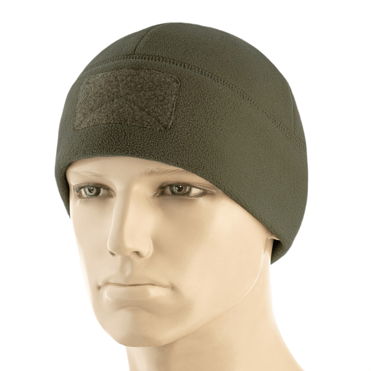 M-Tac Watch Cap Elite Fleece Beanie Hat Velcro, vihreä, fleece-materiaali, kevyt muotoilu Velcro-paneelilla merkeille, taktiseen käyttöön.
