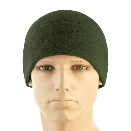 M-Tac Watch Cap Elite Fleece Beanie Hat Velcro, khaki, taktiseen käyttöön ja ulkoiluun, Velcro-paneeli, lämmin ja kestävä.