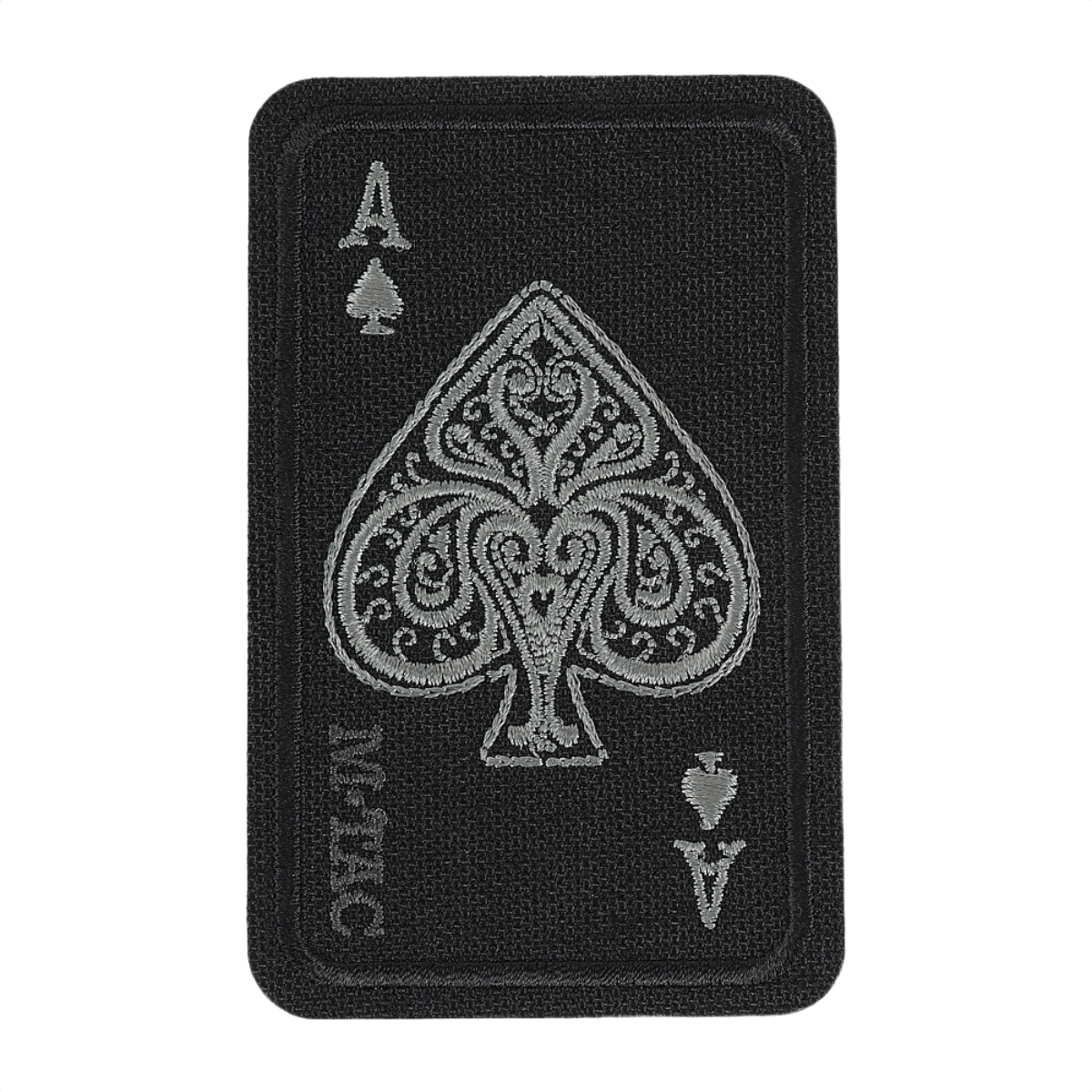 M-Tac Patch Ace Of Spades (broderi) – Cordura 500D, Velcro‑kiinnitys, sopii vaatteisiin ja taktiseen varustukseen, koko 5 x 8 cm.