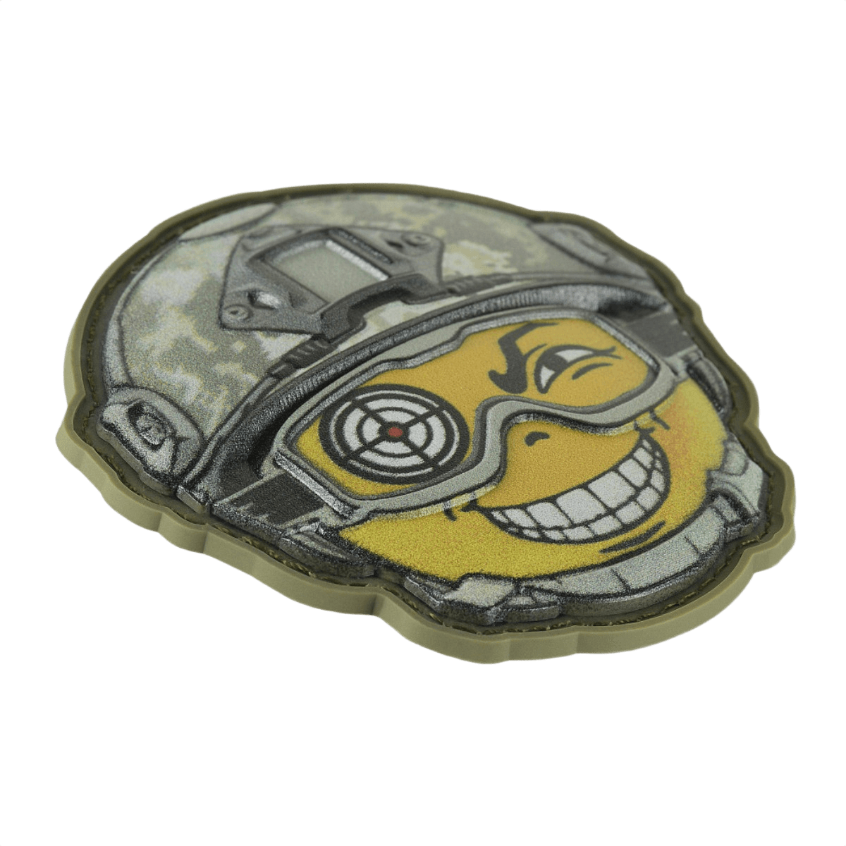 M-Tac Patch Emoji #25 3D-efektillä, taktinen hauska morale-tarra vaatteisiin ja varusteisiin. Koko: 6.5 x 6.5 cm, PVC, Velcro-kiinnitys.