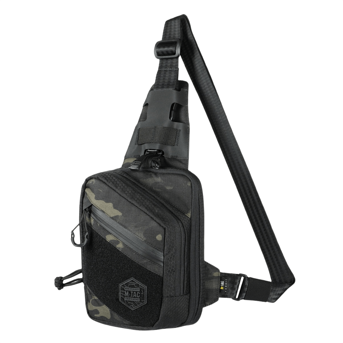 M-Tac Sling -pistoolilaukku Elite Hex Velcro kestävästä Cordura 1000D:stä, suunniteltu mukavaan ja piilotettuun kantoon.