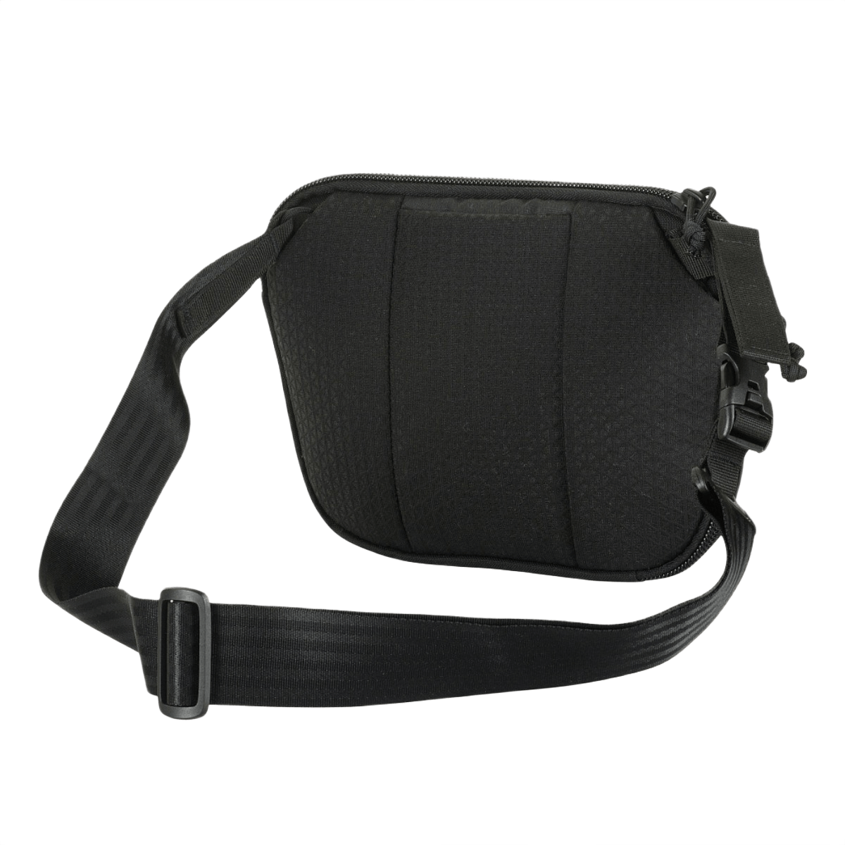 M-Tac Sphaera Hardsling Bag Large Elite med Velcro mustassa Cordura-materiaalissa, nähtynä takaa säädettävällä olkahihnalla. Tyylikäs ja kulutusta kestävä.
