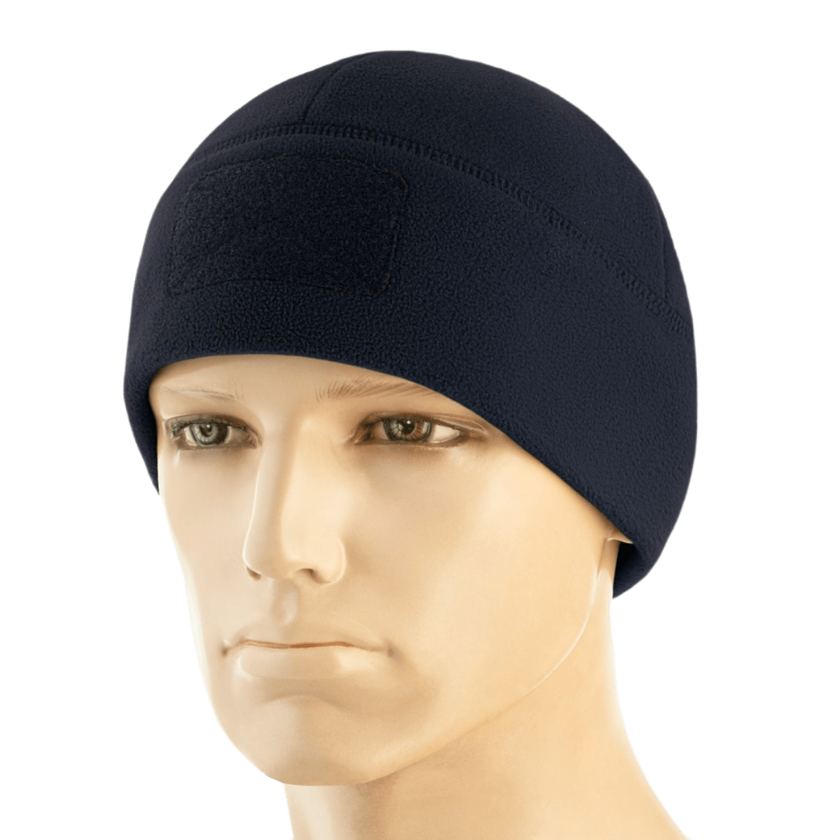 M-Tac Watch Cap Elite Fleece Beanie Hat Velcro mannekiinilla, lämmin fleecemateriaali, taktinen käyttö, suoja kylmältä, Velcro merkeille.
