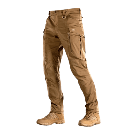 M-tac taktiset housut Conquistador Gen. I Flex kulutusta kestävästä polycotton Rip-stop Flex -kankaasta ulkoilua varten