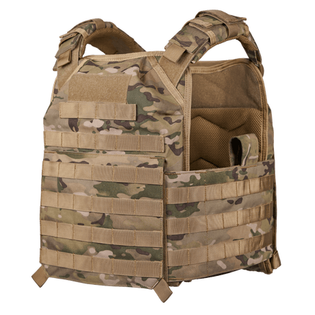 EA Plate Carrier Camo maastokuvioitu, vankka muotoilu ammattilaiskäyttöön, kestävä materiaali, galleria-asento 1 ilman mallia.