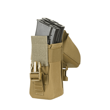 M-Tac kaksoislippastasku Fastex-sulkimella kulutusta kestävästä Cordura 500D:stä AR- ja AK-lippaille, ihanteellinen sotilas- ja ulkoilukäyttöön