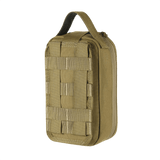 M-Tac Medical Pouch Rip Off ensiapuvälineille, yhteensopiva MOLLE Velcro -paneelien kanssa, kestävä vetoketju, modulaarinen muotoilu, ruskea laukku.
