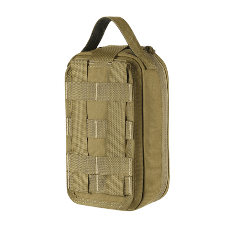 M-Tac Medical Pouch Rip Off ensiapuvälineille, yhteensopiva MOLLE Velcro -paneelien kanssa, kestävä vetoketju, modulaarinen muotoilu, ruskea laukku.
