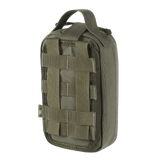 M-Tac Medical Pouch Rip Off kiinnitetty MOLLE Velcro -paneeleihin ensiapupakkauksen säilytystä varten.