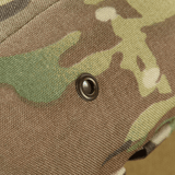 M-Tac Utility Pouch Elite Small maastokuvion lähikuva, näyttää Cordura 500D -kankaan ja MOLLE-liitännän.