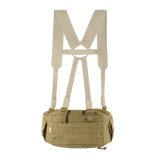 M-Tac War Belt ARMOR beige-sävyssä, MOLLE-narulla ja vahvoilla remmeillä taktisia tehtäviä varten.
