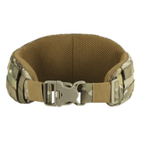 M-Tac War Belt ARMOR maastokuvioinnilla ja MIL-SPEC MOLLE-webbingillä, suunniteltu taktiseen käyttöön ja varustemukautuksiin.