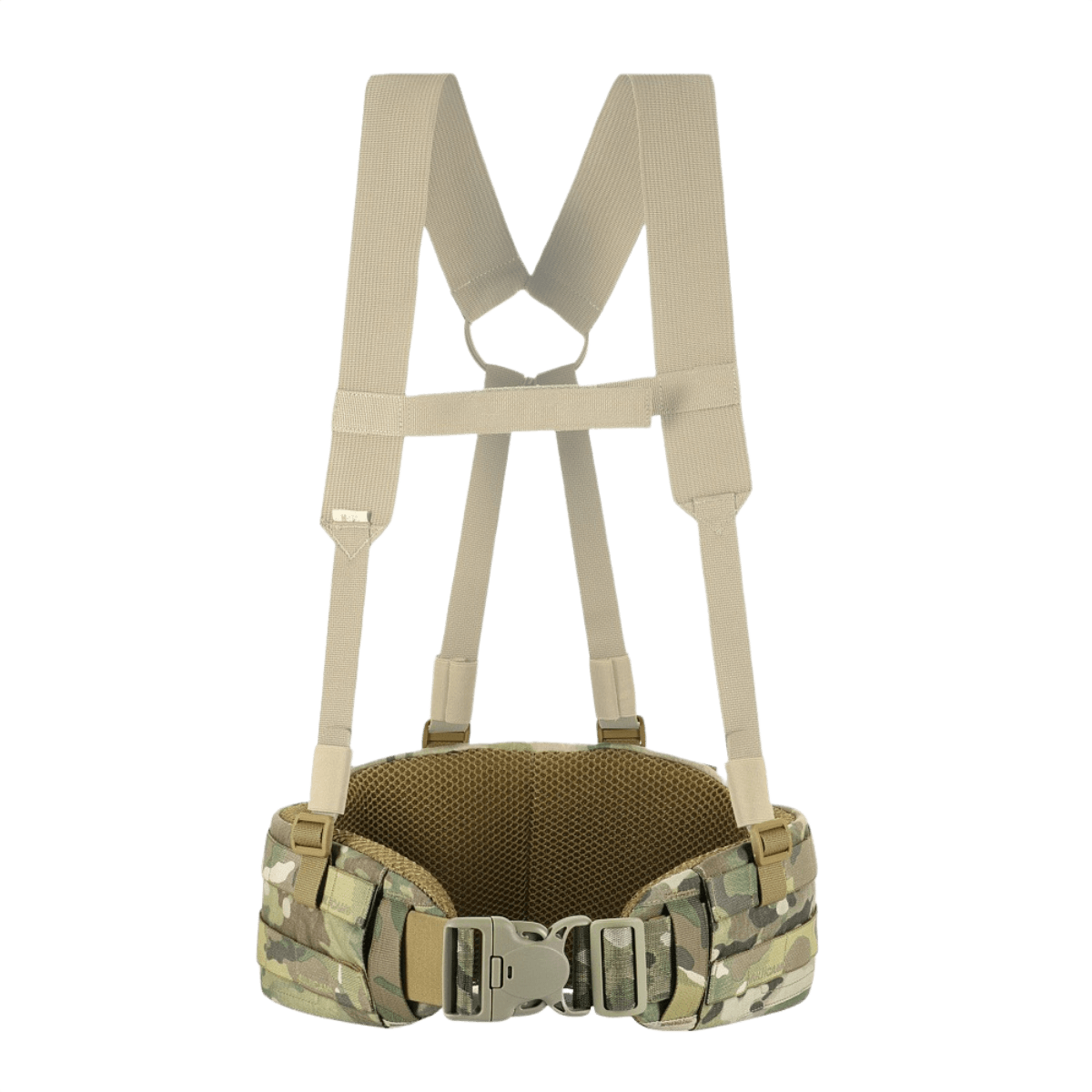 M-Tac War Belt ARMOR kestävästä Cordura 500D:stä ja MIL-SPEC MOLLE-webbingillä taktisiin taistelutehtäviin.