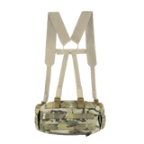 M-Tac War Belt ARMOR maastodesignilla ja MOLLE-webbingillä, ihanteellinen taktiseen käyttöön ja varusteiden kiinnitykseen.