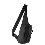 M-Tac Carry Sling Taske Elite Gen.IV, musta nylon, Velcro, säädettävä remmi ja sisäinen universaali Velcro-kotelo, galleria, positio 1