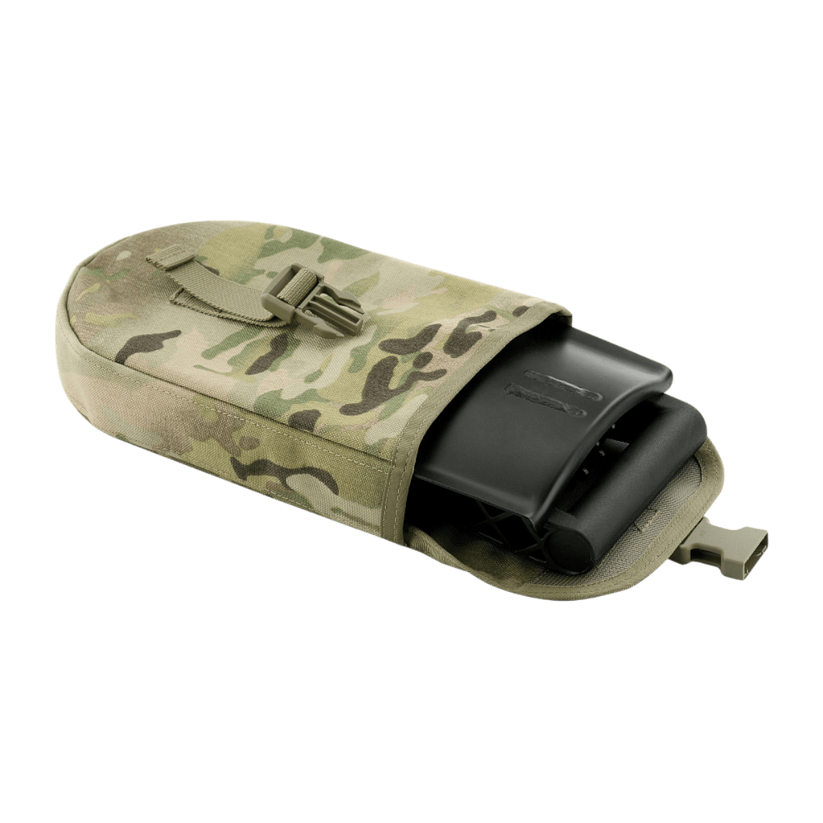 M-Tac taittolapion kotelo Multicam – kestävä taktinen MOLLE-pussi taittolapiolle, valmistettu CORDURA 1000D.
