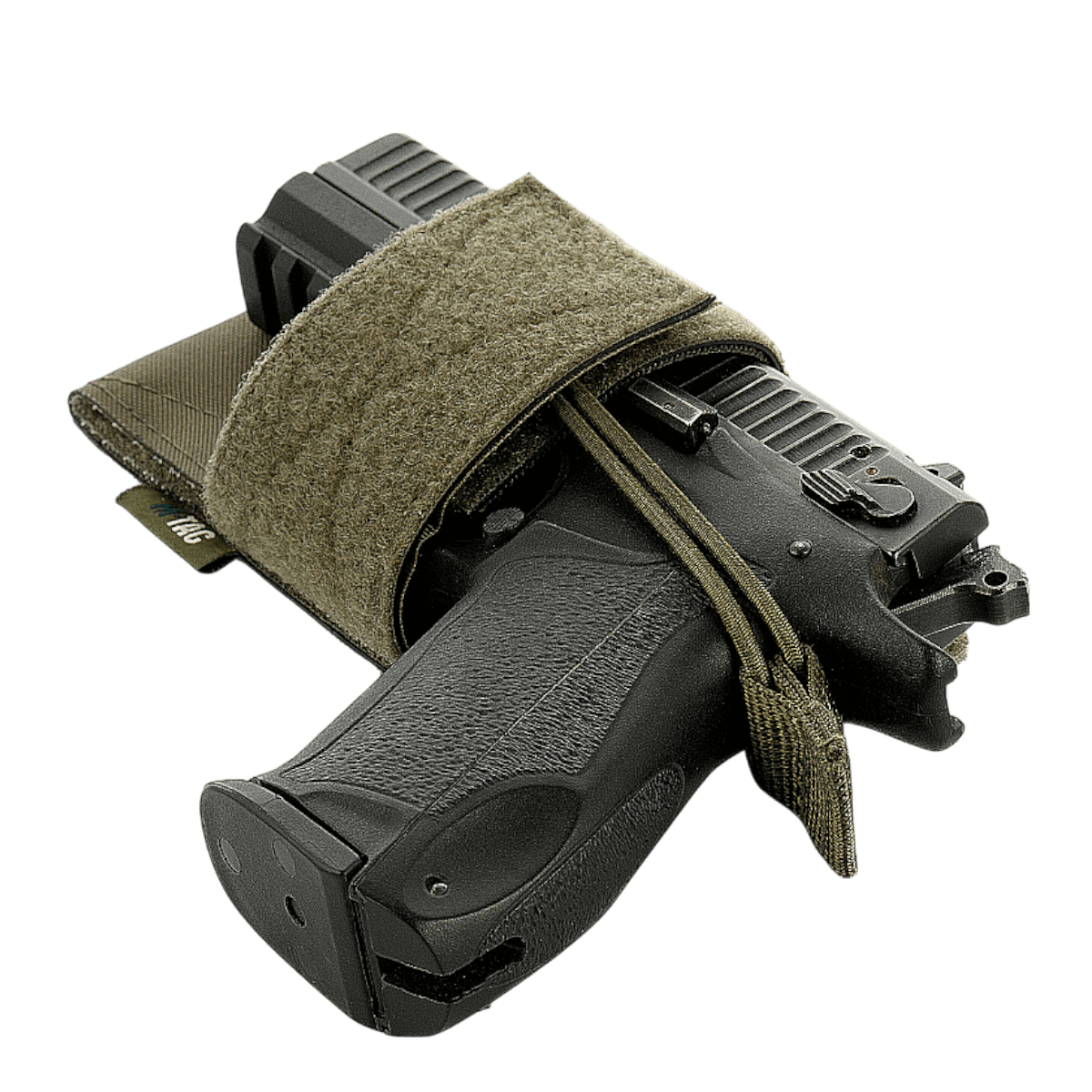 M-Tac CCW Hylster – modulaarinen universal-holsteri khaki-värisestä materiaalista Velcro hook ja loop, galleria, sijainti 1, diskreettiin kantamiseen.