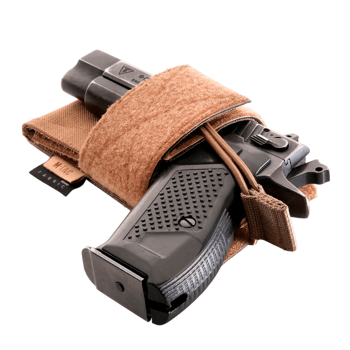 M-Tac CCW Hylster – modulaarinen universal-holsteri khaki-värisestä Cordura-materiaalista Velcro-loop-paneelilla, diskreettiin kantamiseen, galleria, sijainti 1.