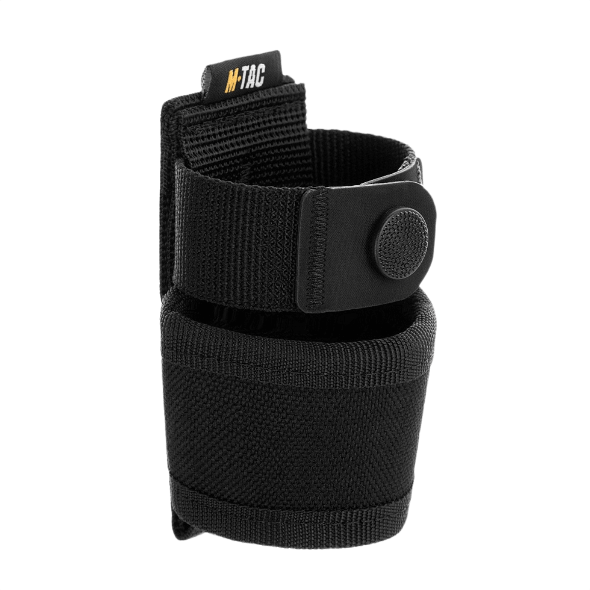 M-Tac Baton Pouch Elite mustassa nylossa, suunniteltu kumipatukan tai poliisin patukan turvalliseen säilytykseen ja nopeaan käyttöön.