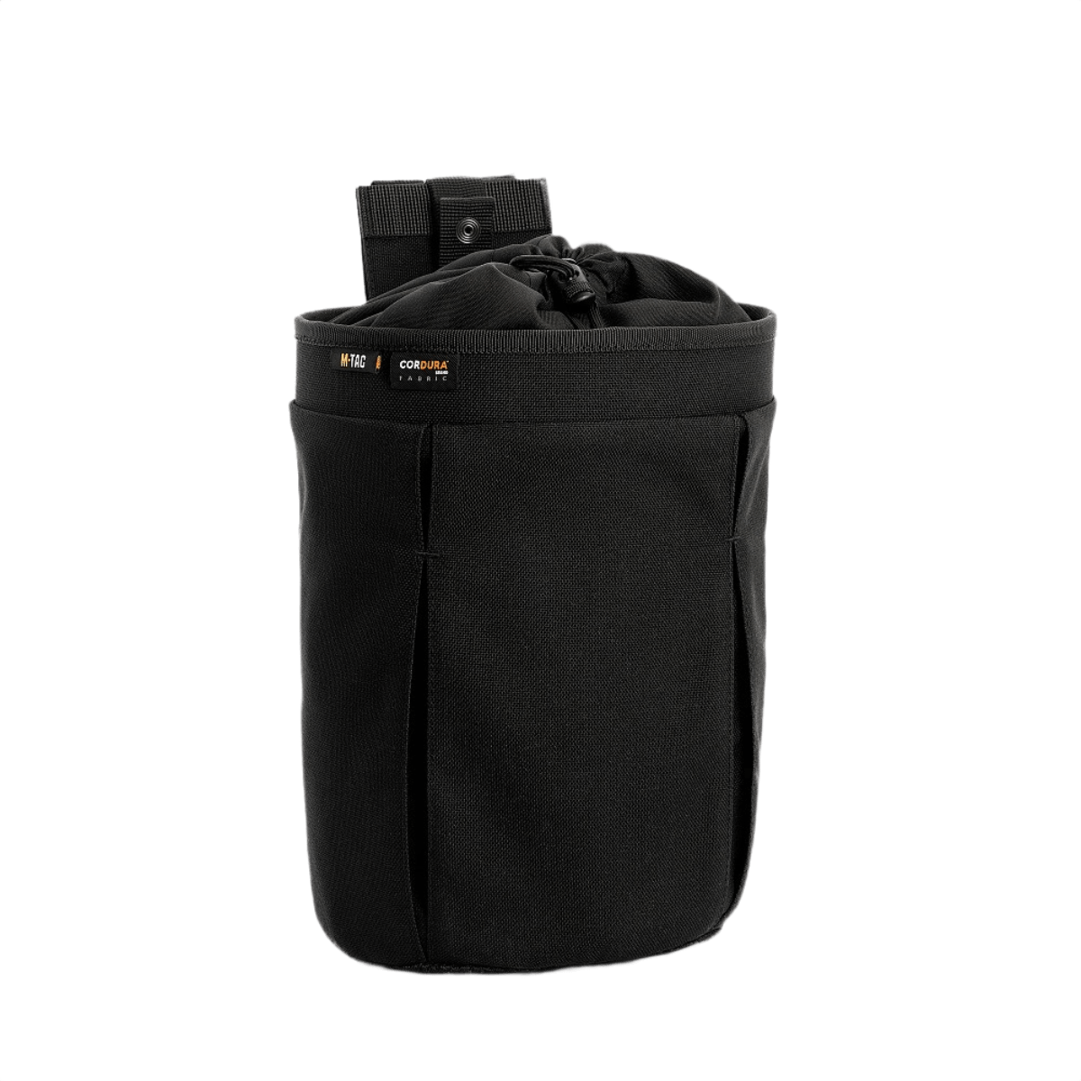 M-Tac Mag Drop Pouch Elite nopeaan ja turvalliseen lippaiden vaihtoon, yhteensopiva MOLLE-järjestelmien kanssa. Musta sävy.